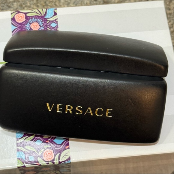 Authentic Black Versace Sunglasses Hard Case Eyeglasses Black Cloth Glasses - Picture 4 of 4